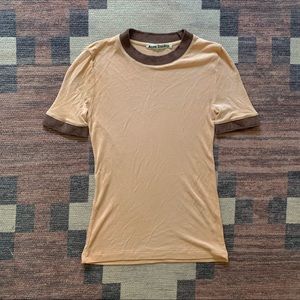 ACNE STUDIOS FITTED RINGER STRETCH TEE SMALL